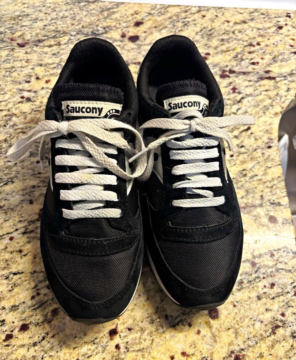 Saucony Jazz 81 Mens Low Top Mesh Sneakers Black Silver S70539-2 Size 6